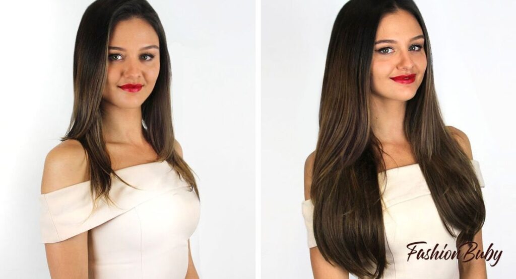 I-Tips Hair Extensions Before and After