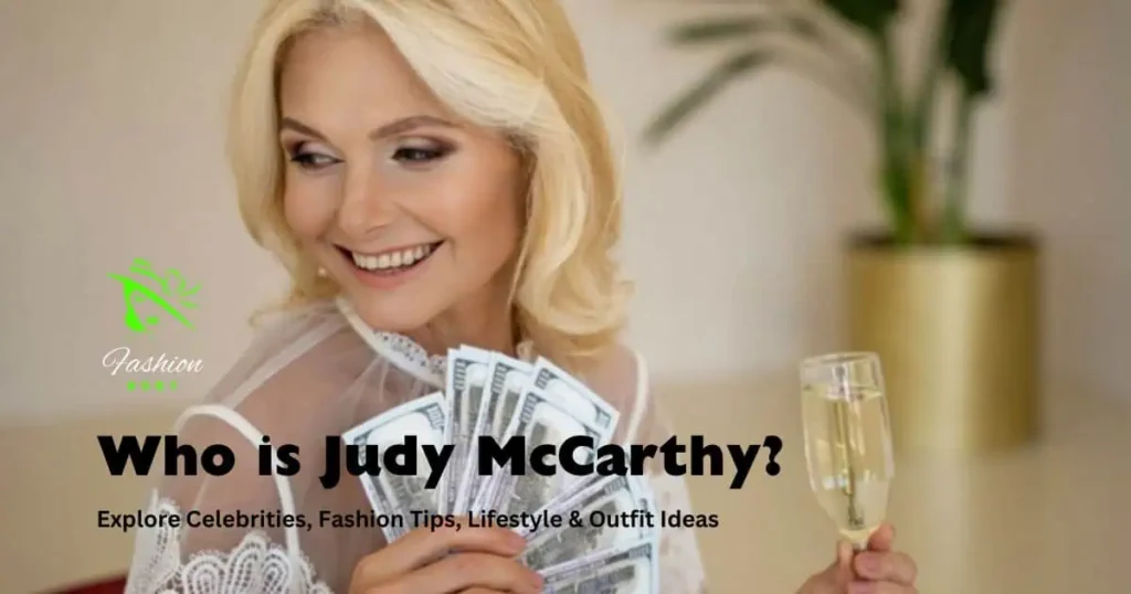  Image depicting a person with the text "Who is Judy McCarthy?" highlighting her significance and contributions.